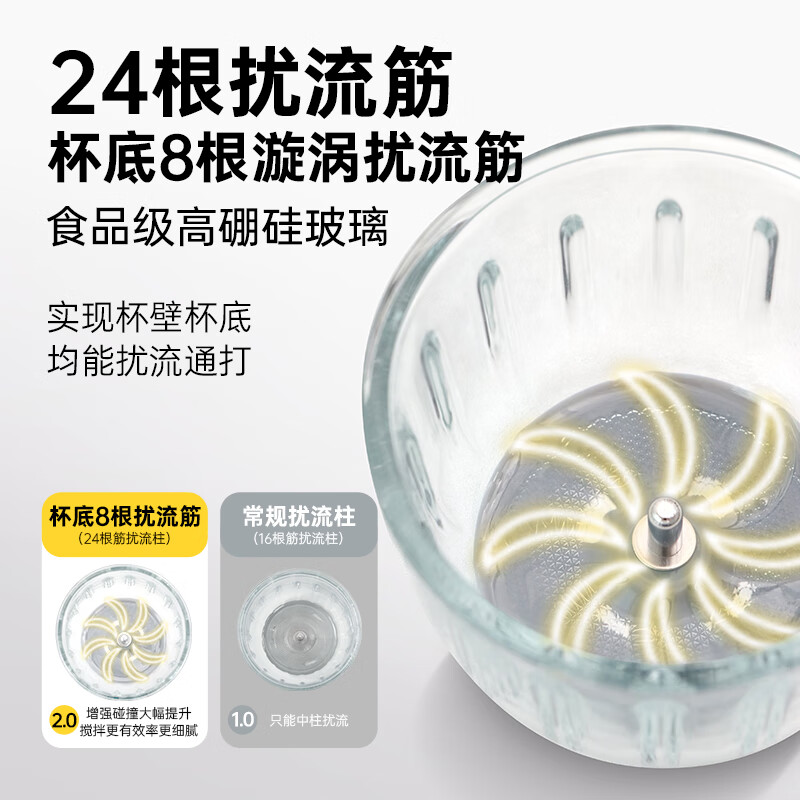 小贝熊宝宝辅食机婴儿米糊打泥料理机家用小型多功能电动搅拌器辅食工具 【10叶刀】子母双杯套装+(升级杯套)