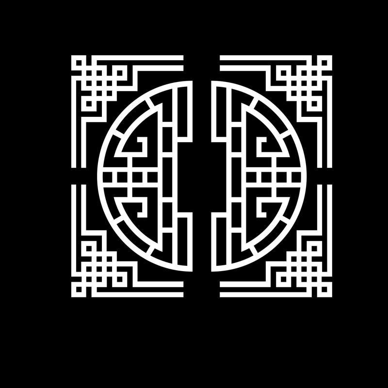 门框墙贴个性裱框门头装饰贴纸中式窗贴对角花贴画复古中国古风玻璃门