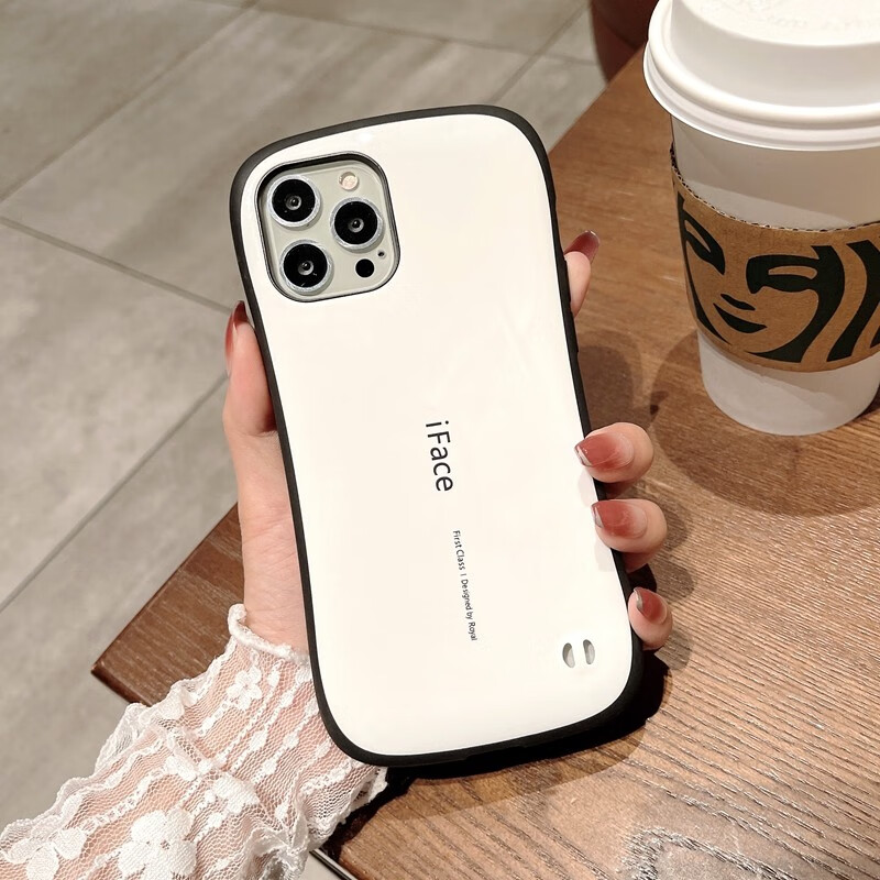 14pro保护套plus硬壳硅胶14promax防摔 【白色】iface 亮面手机壳