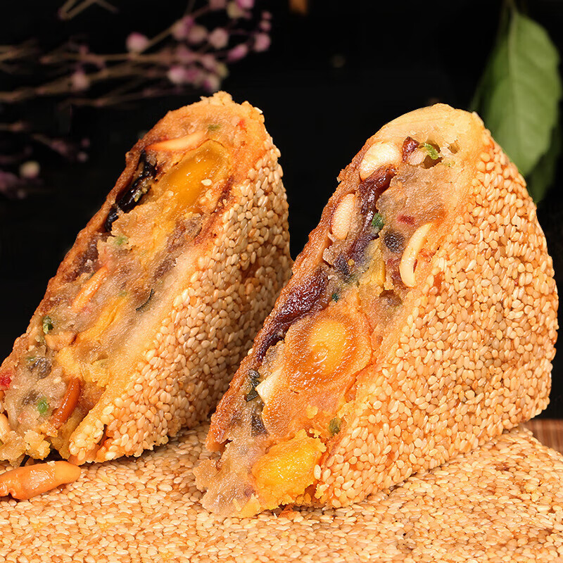 得万家温州特产桥墩手工大月饼鲜肉蛋黄中秋礼盒装 750克五仁蛋黄鲜肉