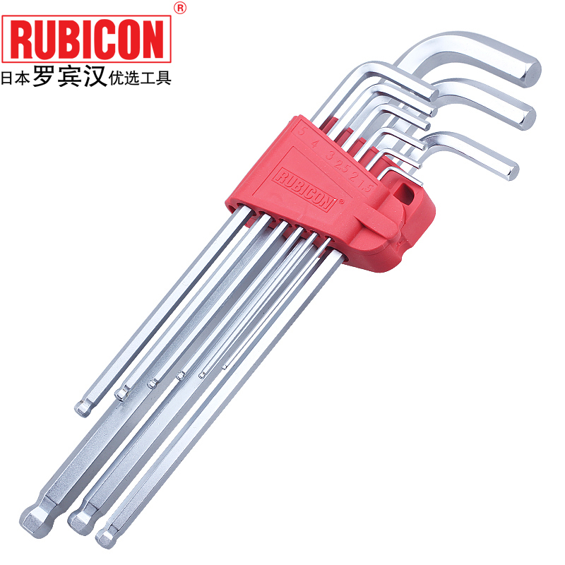 罗宾汉（RUBICON）公制特长球头内六角扳手RHK-289XL球型螺丝刀(1.5-10mm)9支装
