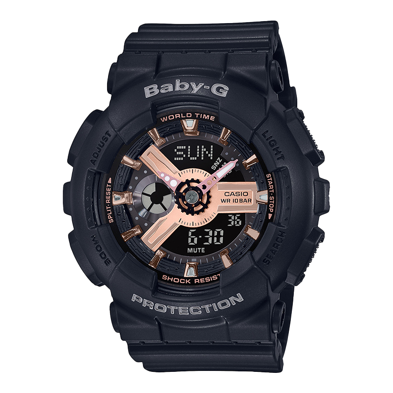 拍2件卡西欧casio手表babyg主题系列防震防水led照明运动女士学生手表