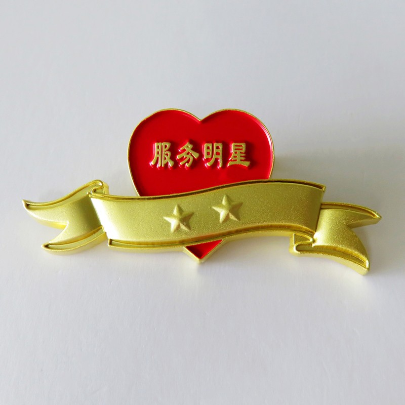 荷听雨声勋章定制服务明星徽章制作现货胸章飘带徽章定制心形胸章制作