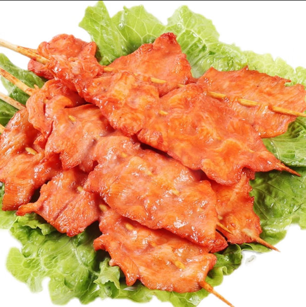 果亦橙 奥尔良里脊肉片 铁板里脊肉串 新鲜烧烤油炸鸡肉串 20串