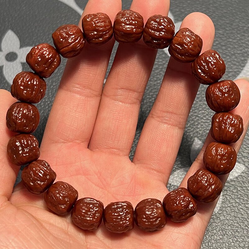 手串包浆小金豆文玩手把件佛珠男女七夕礼物 a包浆猴头雕刻蛤蟆头手串