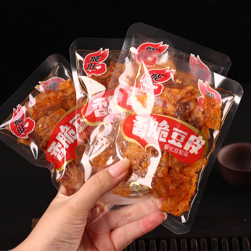 飛旺湖南香脆豆皮辣條麻辣豆腐皮手撕辣片兒時(shí)懷舊休閑小零食小吃 混合味*20包