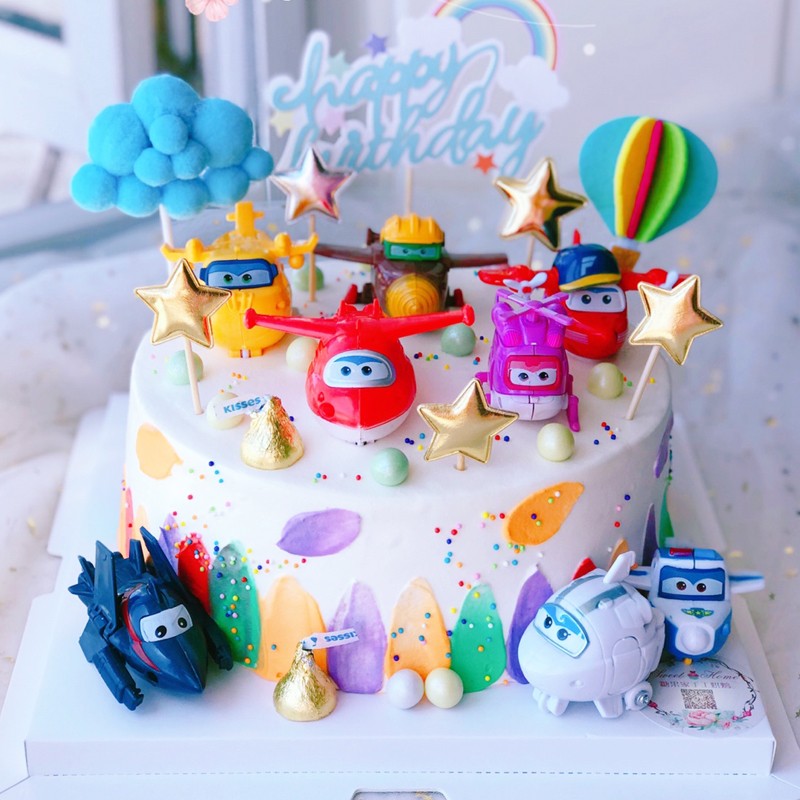 同城配送当日送达男孩女孩 小飞侠生日蛋糕y款 12寸(适合7-10人食用)