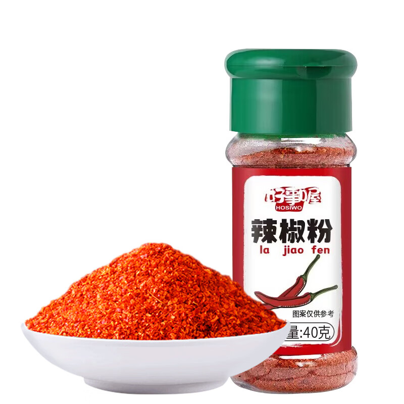 好事喔（HOSIWO）辣椒粉40g 辣椒面  火锅蘸料 烧烤撒料 干碟调料 调味料