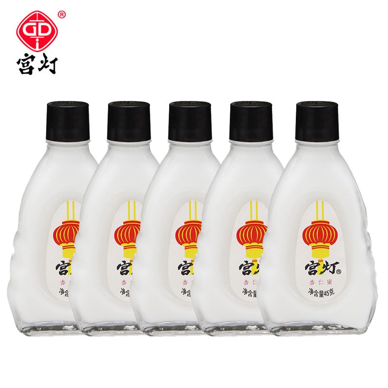 宮燈杏仁蜜玻璃瓶身體乳潤(rùn)膚乳保濕補(bǔ)水滋潤(rùn)乳液經(jīng)典國(guó)貨老牌上海 玻璃瓶杏仁蜜5瓶（45g*5） 45g/瓶