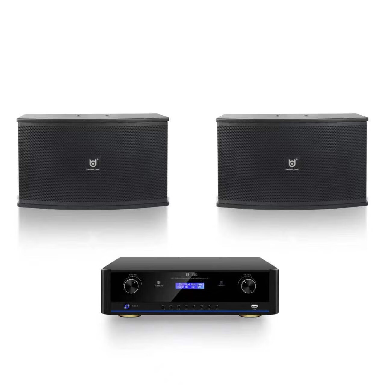 贝德音响家庭影院卡包套装10寸卡包箱bd-k100合并卡包功放bd-k83