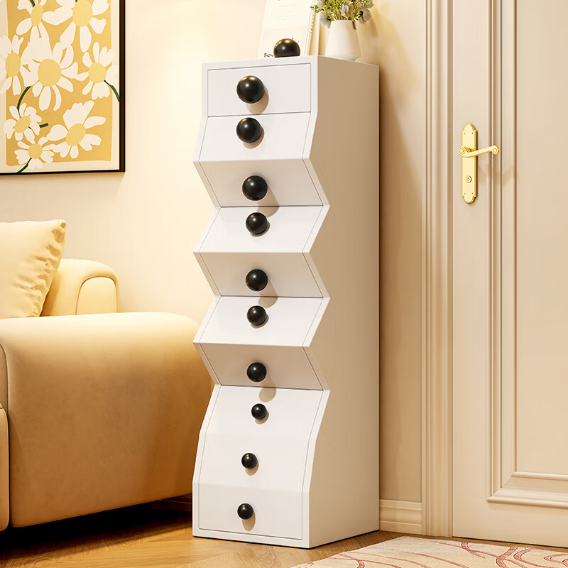 菲尼娜全实木五斗柜不规则柜子现代简约玄关储物柜餐边柜创意客厅置物