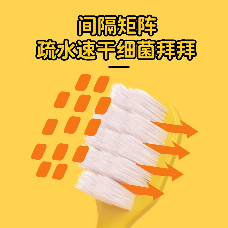 健儿童软毛牙刷爆萌款萌萌鸭2-8岁护龈卡通牙刷高颜值家用刷一盒4支 软毛萌萌鸭四支6002 4支 儿童软毛萌萌鸭四支