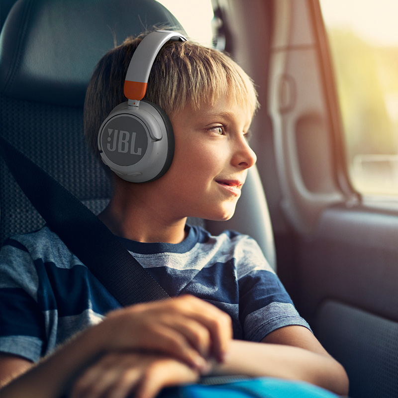 JBL JR460NC头戴式降噪儿童蓝牙耳机 英语网课教育学习无线麦克风学生耳机低分贝 通用华为苹果小米 湖水蓝