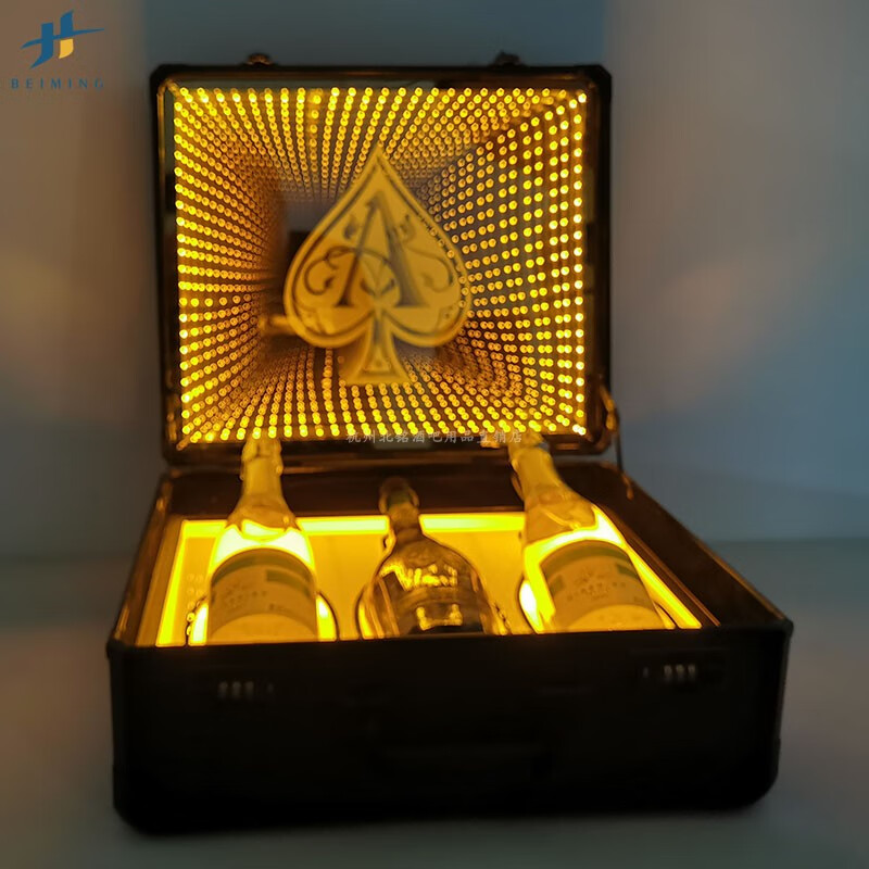 啡晨酒吧黑桃a酒盒酒吧ktv发光黑桃a神龙套酒箱私人定制专属vip杯箱水