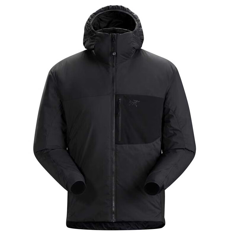 始祖鸟（ARC'TERYX）买手代购Leaf Atom LT Hoody男士军鸟阿童木系列防风连帽夹克棉服 Black S