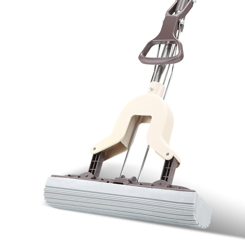 太太乐 海绵拖把 不锈钢杆对折挤水胶棉拖把 吸水地拖 拖布木地板擦