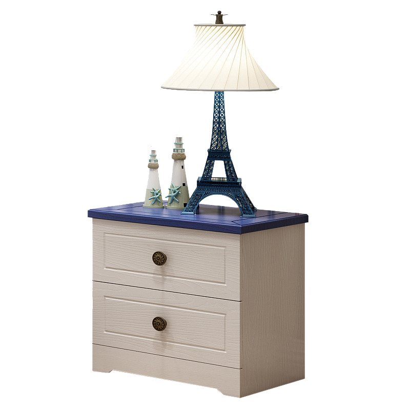 童友 美式实木床头柜儿床童床套房组合家具卧室现代简约储物柜两抽柜配套床头柜 床头柜