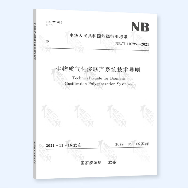 NB/T 10795-2021生物质气化多联产系统技术导则 中国水利水电出版社