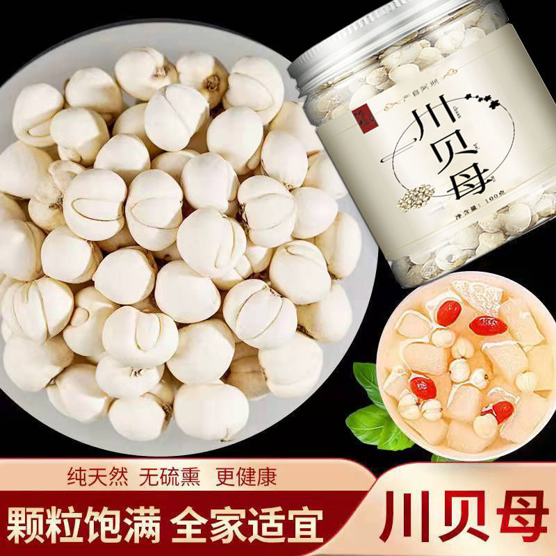 【品质严选】正宗特级四川川贝母中药无硫颗粒 粉咳嗽克星产地直销