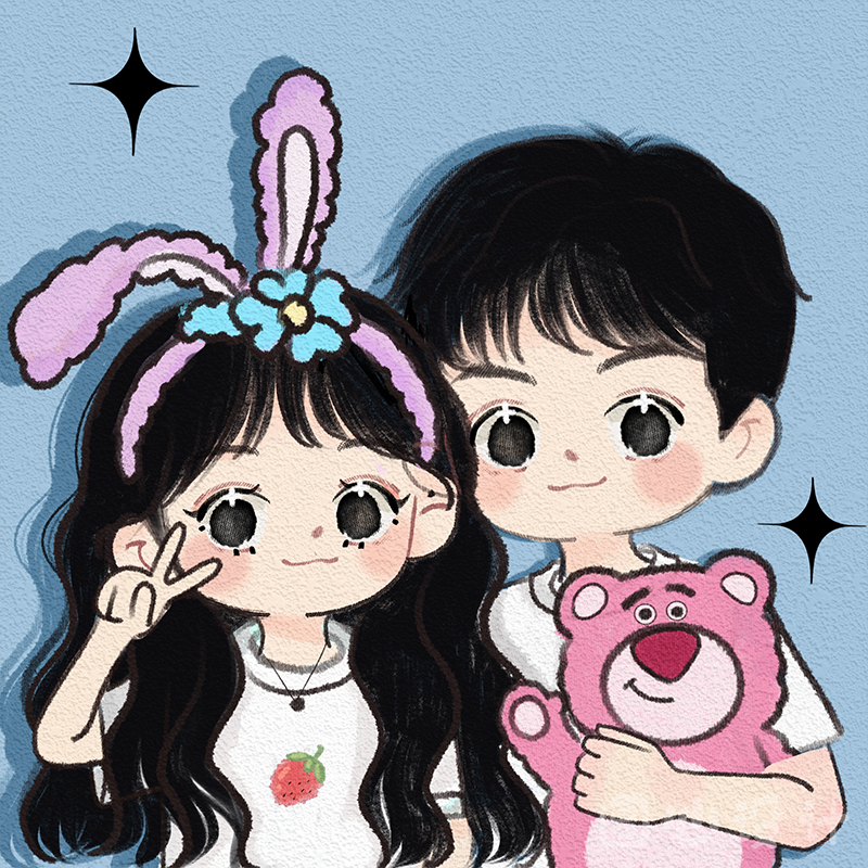 睿泰q版定制设计卡通人物照片转漫画人像动漫情侣画约稿 绿色 头像