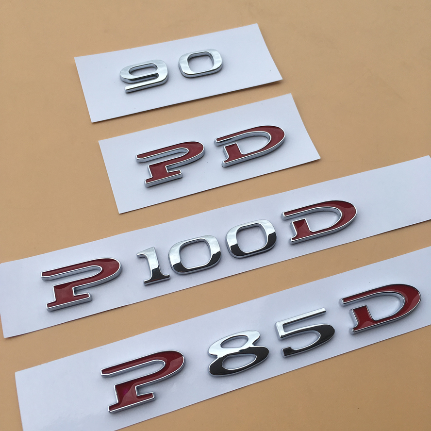 蔻均缕专属特斯拉60改装车尾pd字母贴p100d数字贴p90d车标贴标志字牌