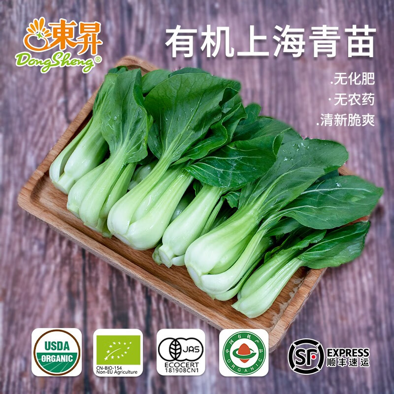 东升(dong sheng)有机小唐菜250g有机鸡毛菜苗有机油菜 广州供港新鲜