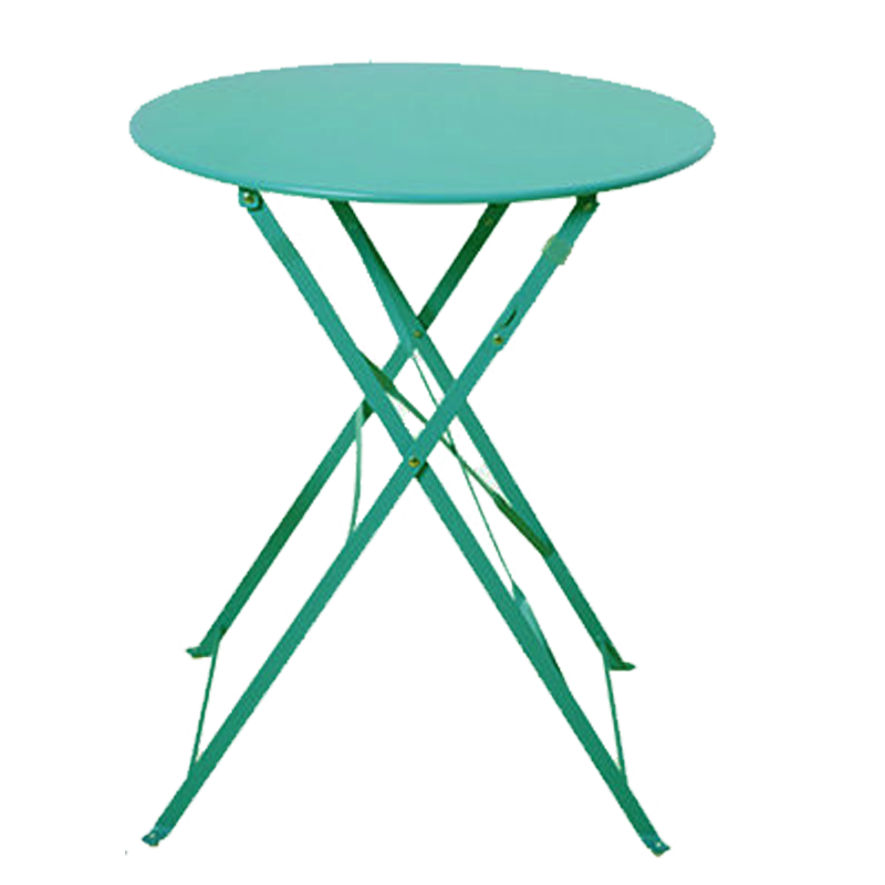 密林 北欧风户外阳台桌椅三件套 休闲可折叠室外庭院家具防锈防晒工艺 圆桌三件套白色