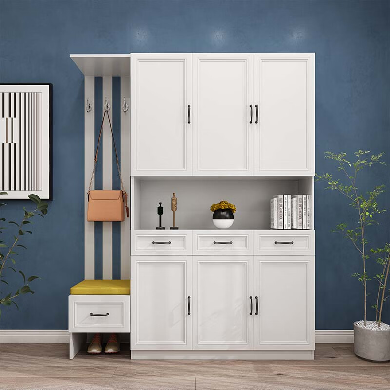 有棱有角 简欧现代衣帽柜鞋柜一体柜门厅柜1600*350*2000 可定制db