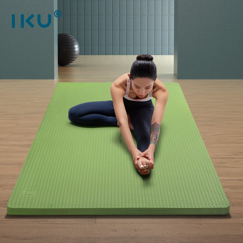 IKU瑜伽垫加长加厚20mm多功能孕妇专用无异味防滑健身垫185cm*80cm*20mm绿色