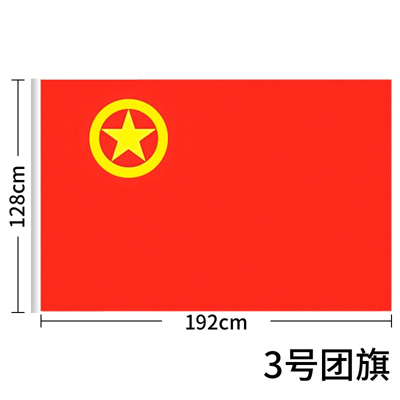 易利丰(elifo)加厚标准款中国共青团团旗手持纳米防水 涤纶材质 中号3