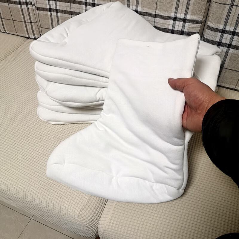 加大加厚袜加大保暖棉脚套石膏小腿防寒袜成人全棉老人 黑色(加厚)