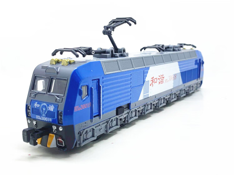 burjuman电力hx和谐机车火车头合金火车模型儿童玩具车声光回力男孩玩