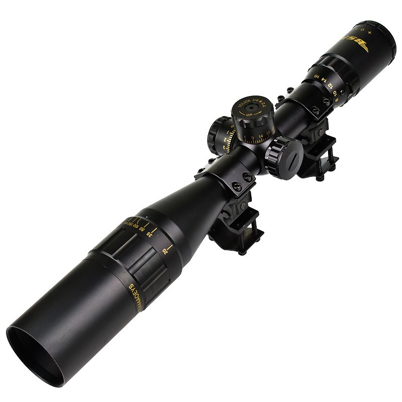 BSA瞄准镜抗震 4-16倍高清十字准星瞄准器 带锁定带红绿光 BSA 4-16x44AOEYS（蓝膜带锁定） 20MM夹具