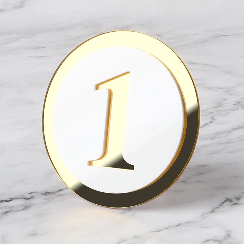 人亚克力餐厅数字贴号码牌编号贴桌号更衣室储物柜座位号定制序号 1