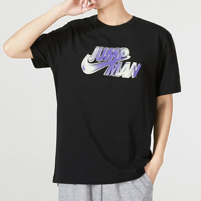 耐克(nike) 男装夏季新款运动休闲宽松透气时尚印花短袖 dm1449-010 s