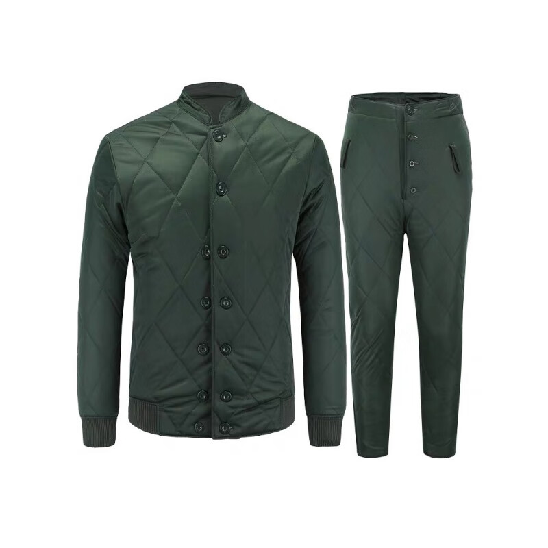 巷随冬季棉衣棉服中老年男冷库工作防寒棉服劳保棉衣棉裤套装 加厚07