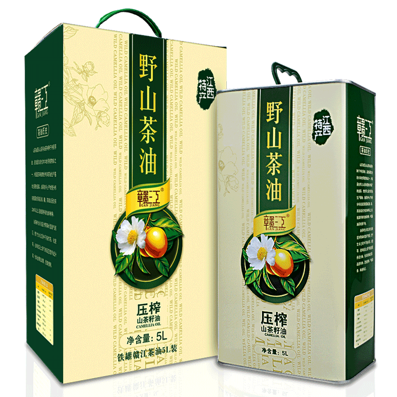 赣江山茶油5L*15瓶物理压着一级食用油茶油