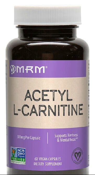 美国乙酰左旋肉碱胶囊acetyl l-carnitine素食60粒500克