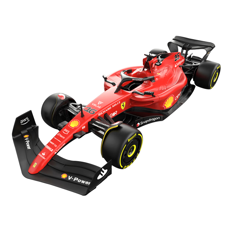 星輝（Rastar）兒童遙控車(chē)法拉利F1-75方程式賽車(chē)男孩1:12大號遙控汽車(chē)模型玩具 紅色【1：12】