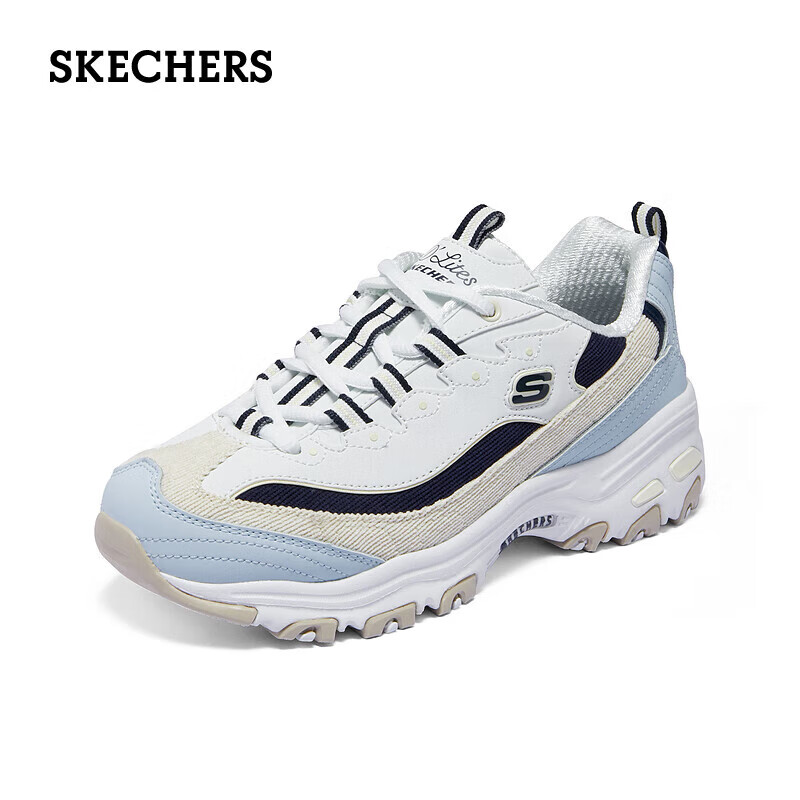 斯凯奇（Skechers）奶茶熊3代女鞋复古熊猫老爹鞋厚底增高鞋休闲运动鞋