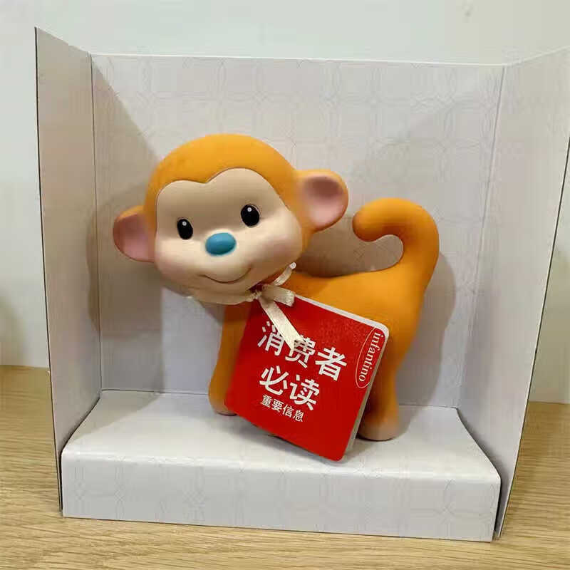 oimg婴儿可啃咬玩具硅胶动物infantino新生感官成长捏捏防吃手解 小