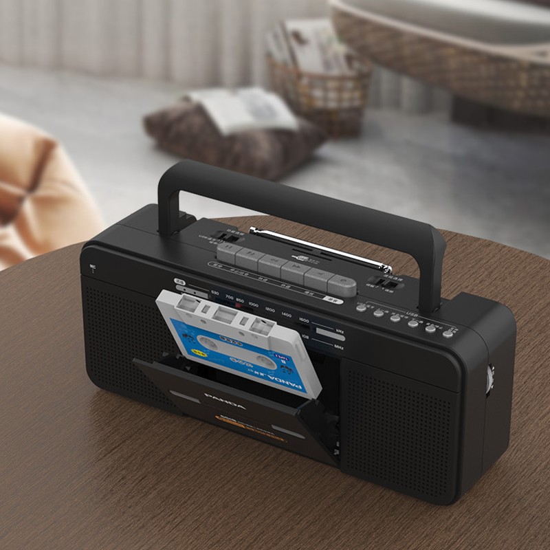 熊猫(panda) 小录音机磁带收录机播放器mp3播放机u盘老人收音老年人