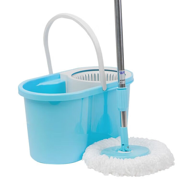 妙洁(MIAOJIE)旋转拖把桶家用一拖净 免手洗干湿两用墩布带桶拖布套装 旋转拖把