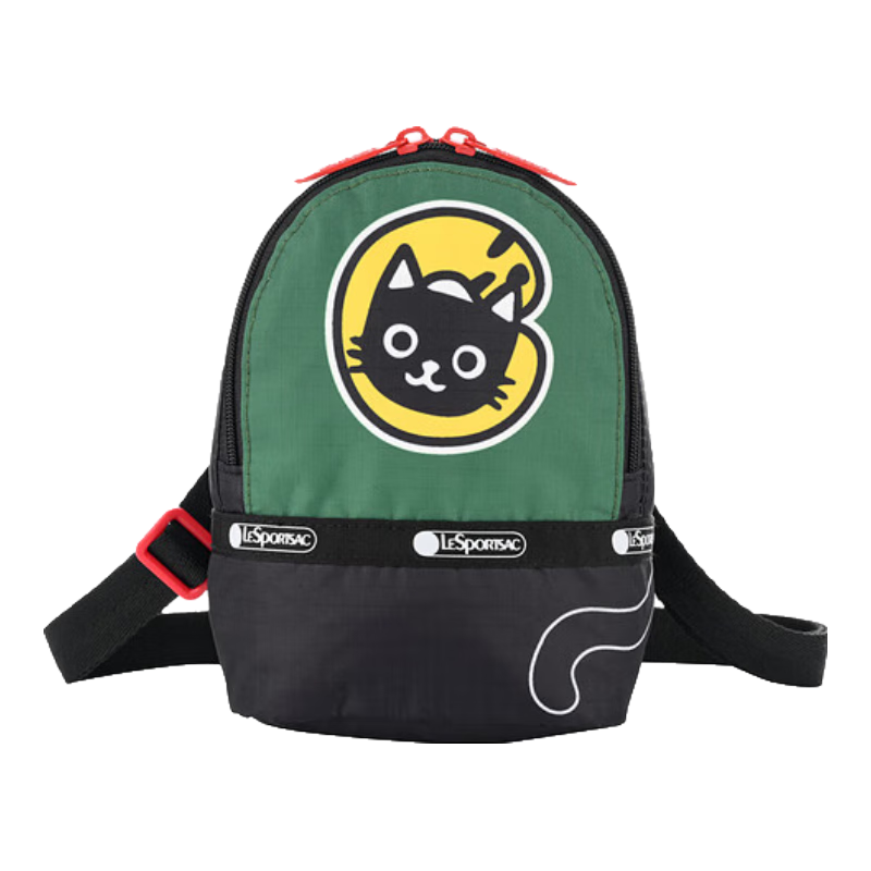 LeSportsac樂(lè)播詩(shī)新款可愛(ài)印花斜挎包通勤單肩手提包包女包情人節(jié)禮物 伊麗莎白貓