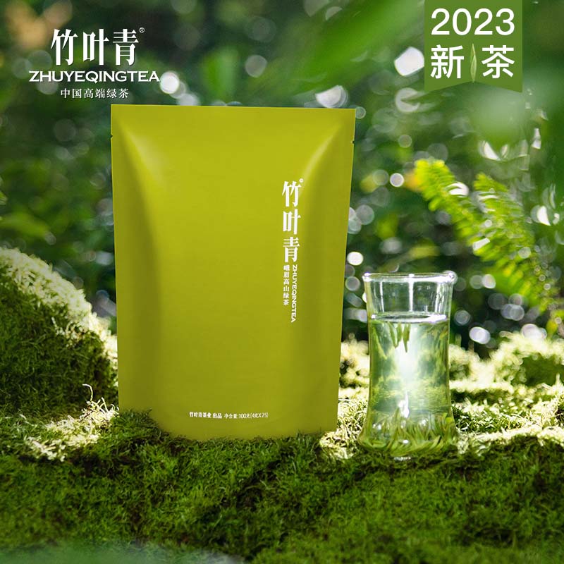 竹叶青茶叶2023春茶明前茶芽峨眉高山绿茶四川特产装袋 四川特产装袋
