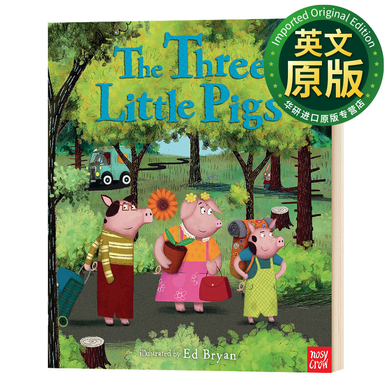 童话故事 三只小猪 英文原版 the three little pigs a nosy crow