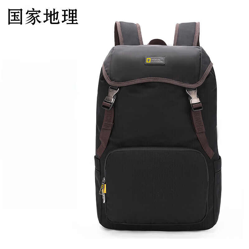 National Geographic【新品】背包男大容量雙肩包15.6英寸電腦包多功能書包女 黑色