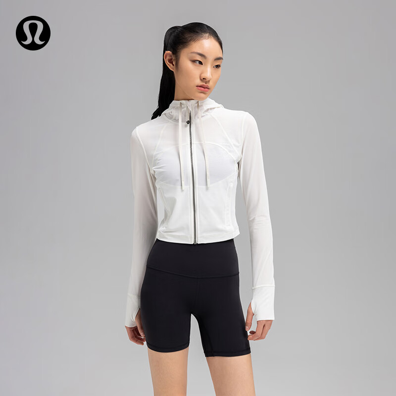 再降价：lululemon丨Define 女士网面短款连帽夹克 LW4BVZS 骨白 XS /4