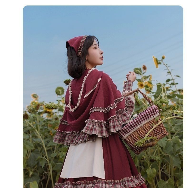 原创洛丽塔op小红帽lolita洋装裙斗篷春夏装学生甜美风可爱夏款裙子