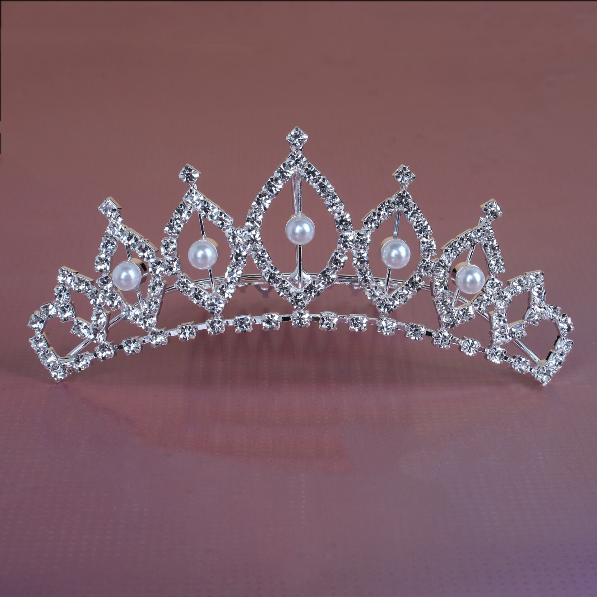 女童皇冠头饰儿童王冠生日演出公主宝宝水钻插梳韩版发夹发卡发饰 FS-221